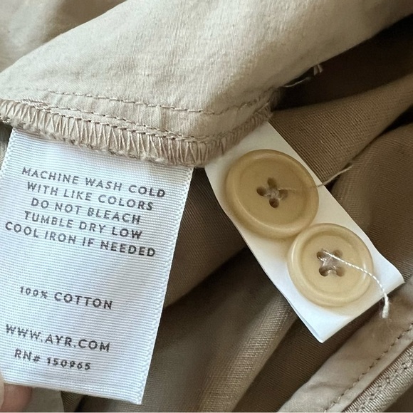 AYR The Metropolitan Pleated Twill Trouser Pants Khaki Tan Casual Women’s 12 - Picture 10 of 10